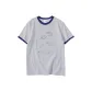 White Gray Navy Blue Edge