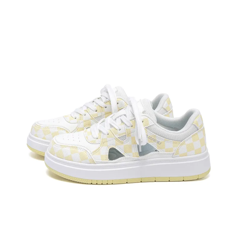 HUANQIU Abrasion Resistant Breathable Height Increasing Low Top Skateboard Shoes Women's-8