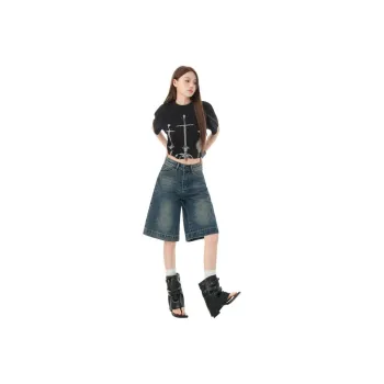 7 SEVFUN Denim Shorts Women's Blue