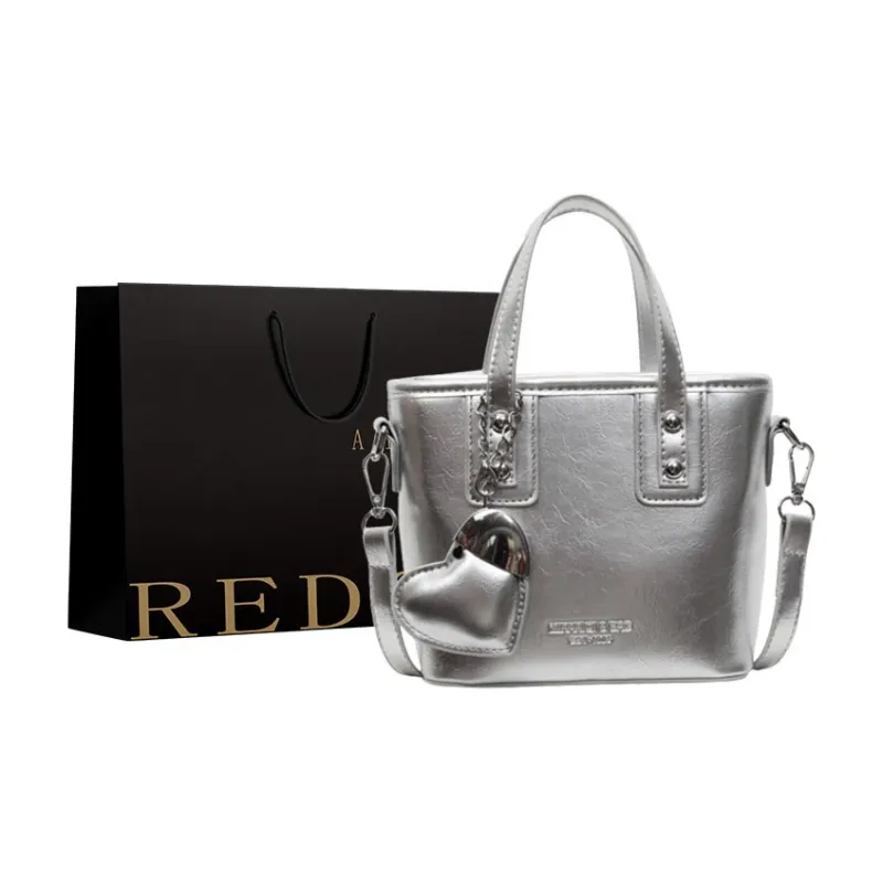 REDOO PU Handbag Women's Ecru/Red/Blue/Silver/Black-6