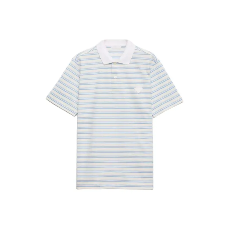 PRADA Polo Shirt Men's White Blue-0