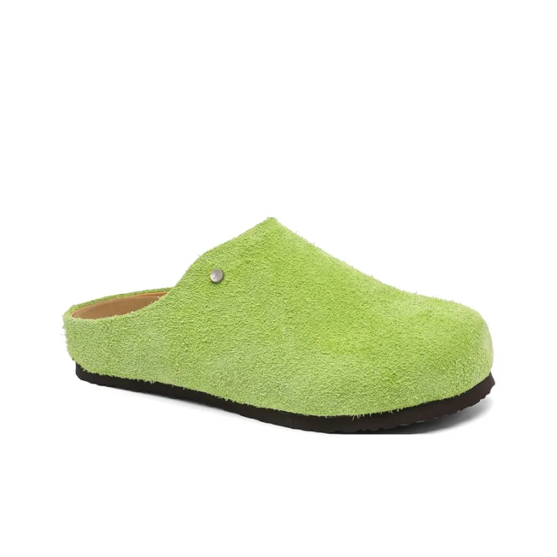 WEISHIBANGWEI Rubber Sole Slip Resistant Closed Toe Slippers Unisex Apple Green-10