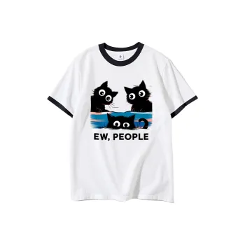 FAIRWHALE Drop Shoulder Sleeve T Shirt Women's