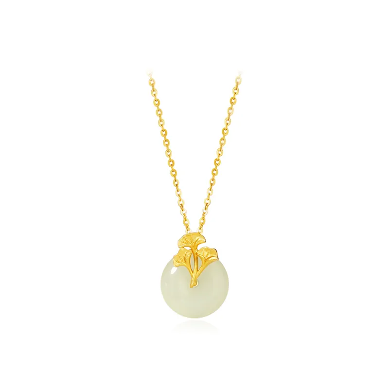 JOYDINNY Serpentine Jade Necklaces Women's-0