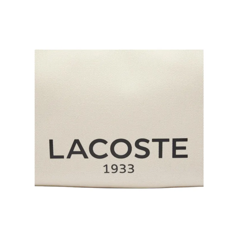 LACOSTE Cotton Canvas Bag, Tote Bag, Shopping Bag, Handbag Unisex Beige-4