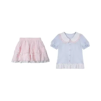 Flowers In Water Skirt Set Women's