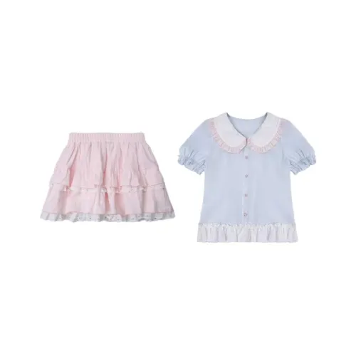 Flowers In Water Skirt Set Women's