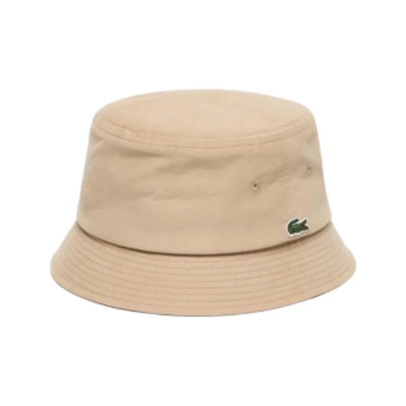LACOSTE Cotton, Corduroy, Wool Bucket Hats Men's Beige-1