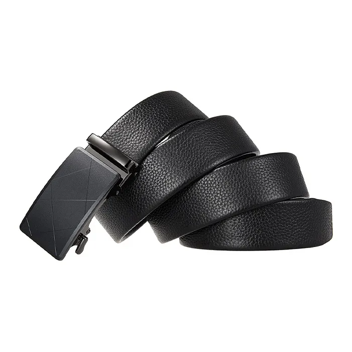 Lanza Top Grain Cow Leather Belts Men's Width 3.5CM-3