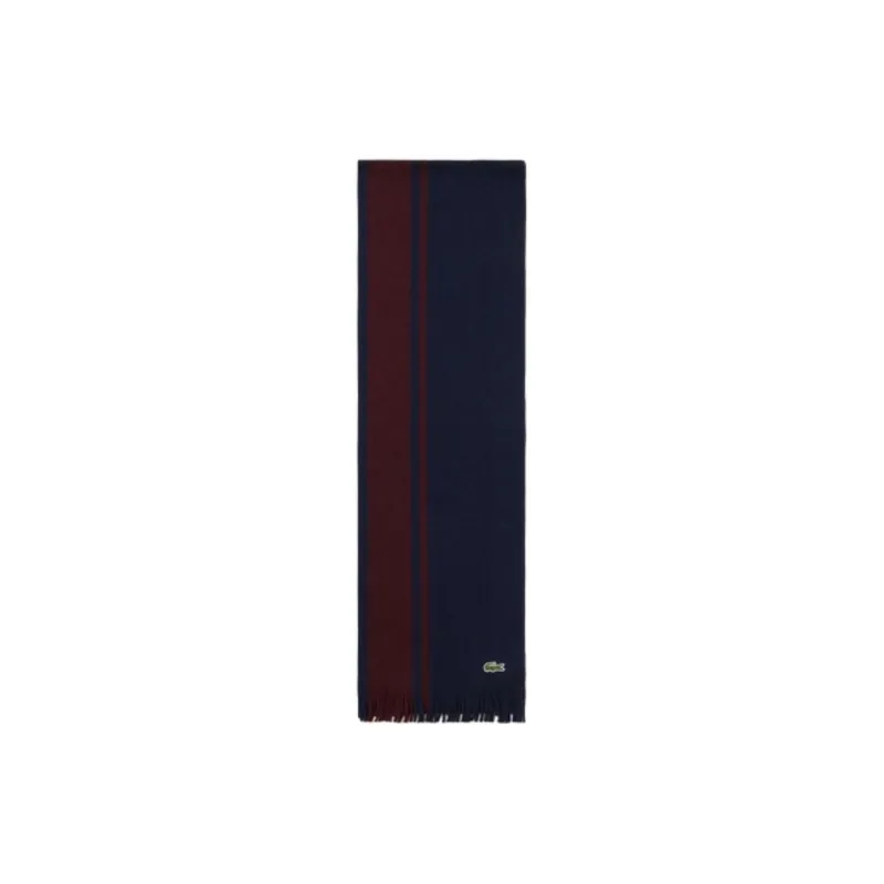 LACOSTE Wool Knit Scarves Men's Red-0