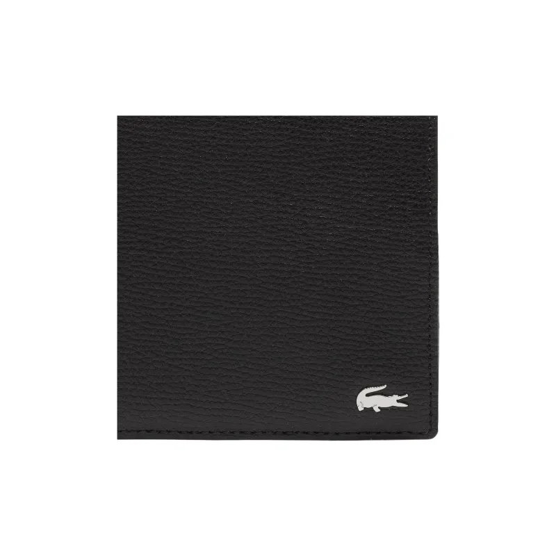 LACOSTE Cow Leather Wallet Men's Black-3