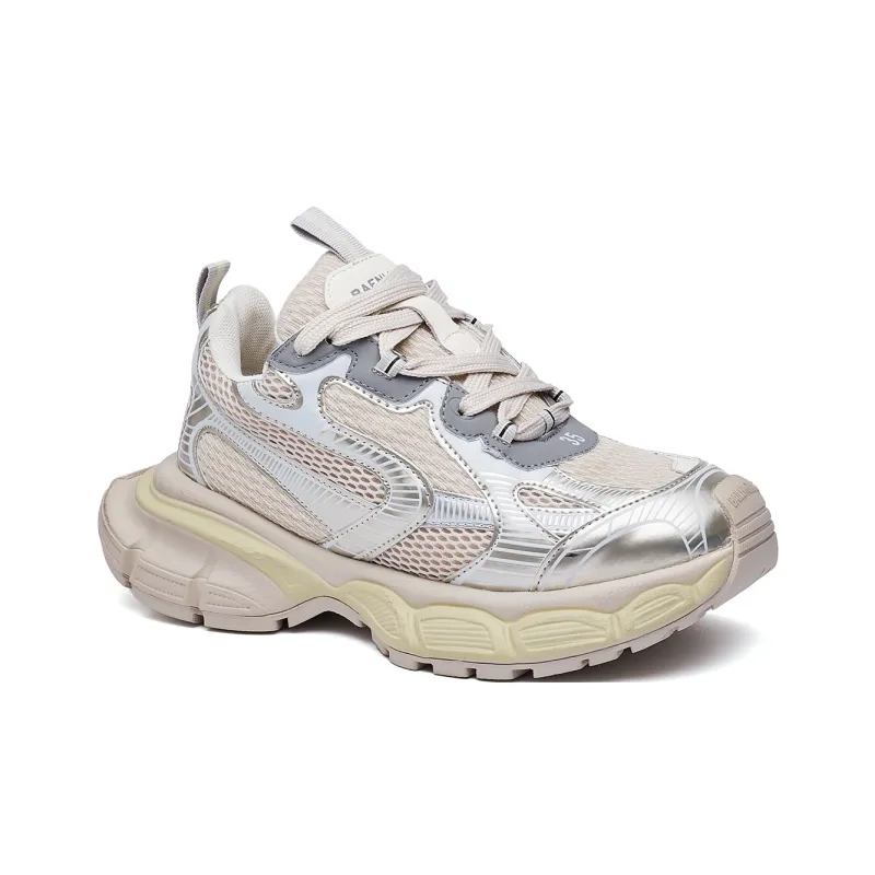 IHBOZ Slip Resistant, Abrasion Resistant, Coverage, And Balance Low Top Chunky Sneakers Women's Champagne-3