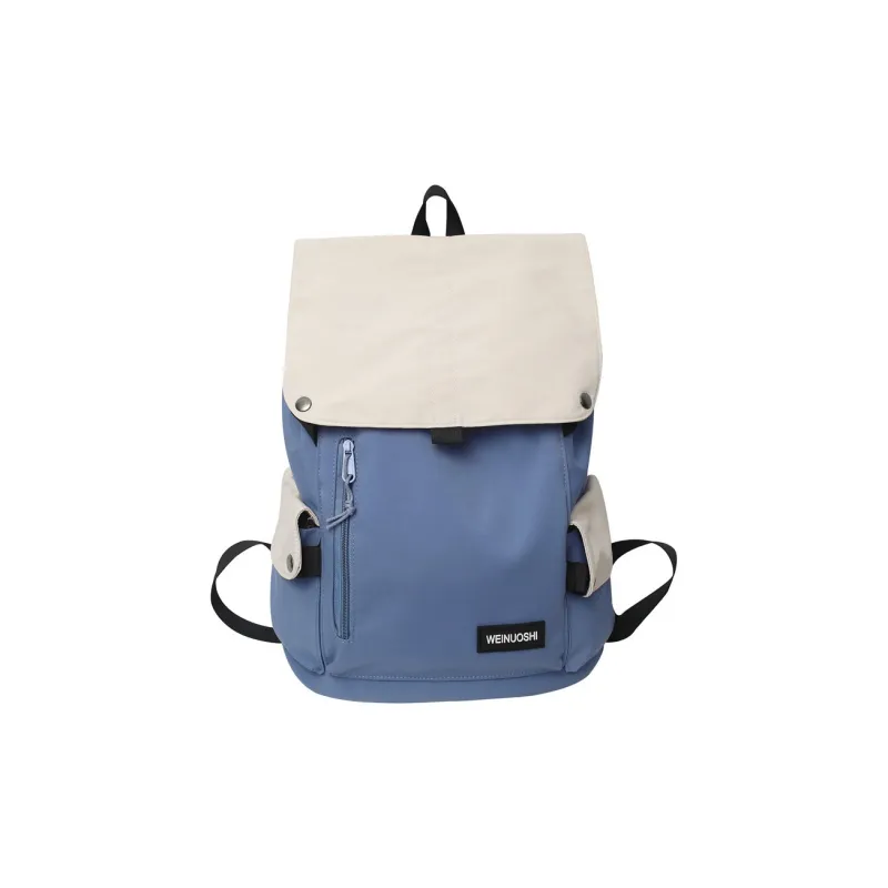 Yalu Nylon Backpack Unisex Black/White/Black & White/Blue & White-0
