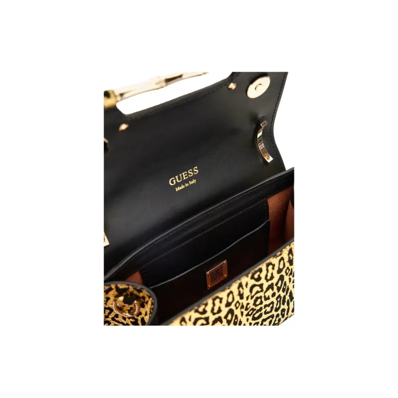 GUESS Genuine Leather Shoulder Bag Crossbody Bag Handbag Mini Women's Gold-3