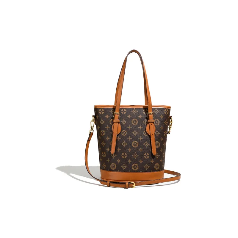 Ceion Keust PU Crossbody Bag, Shoulder Bag, Bucket Bag Regular Women's Brown/Khaki-3