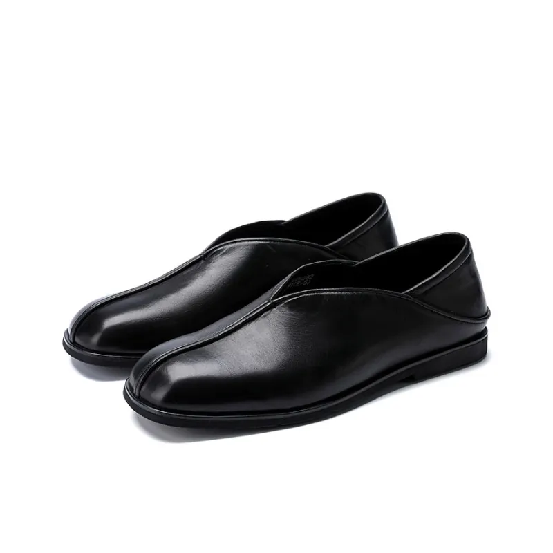 U7 Men's Casual Shoes Men Low Top Black-1