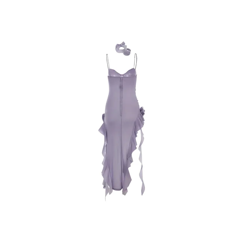 GUOZHEN Slip Dresses Women's Purple-1
