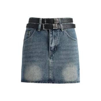 OROI Denim Short Skirts Women's