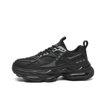 FAIRWHALE Cushioning Low Top Chunky Sneakers Men's Black