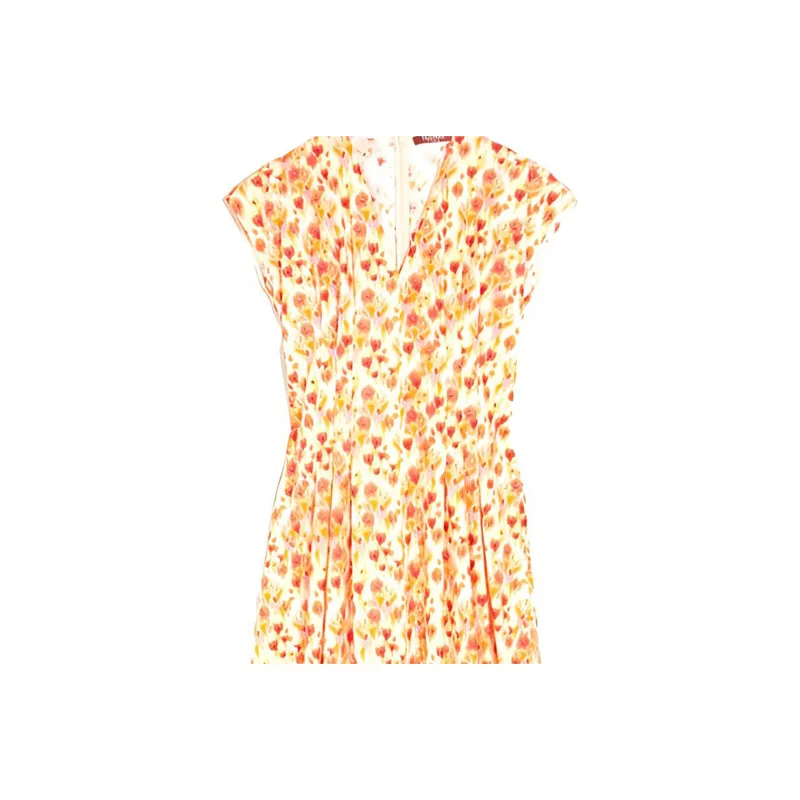 MaxMara Studio SS23 Short Sleeved Dress Women's Orange-4
