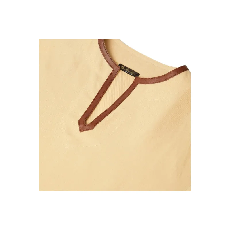 Loro Piana SS25 Sleeveless Dress Women's Golden Sand Beach-6
