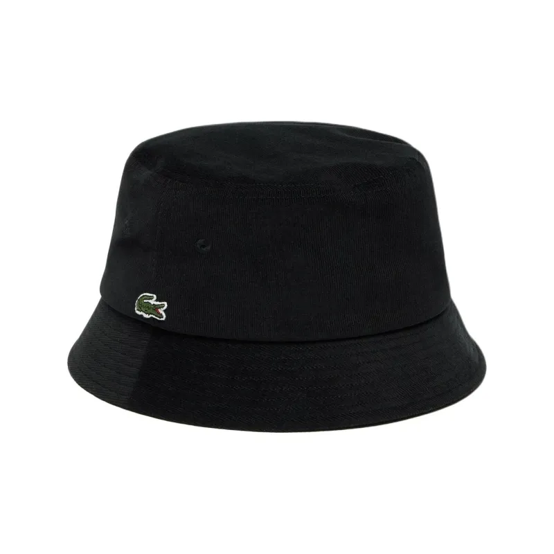 LACOSTE 100% Cotton, Corduroy, Wool Bucket Hats Men's Black-1