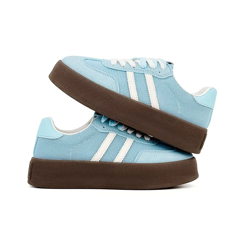 La Chapelle Low Top Skateboard Shoes Women's Blue-4