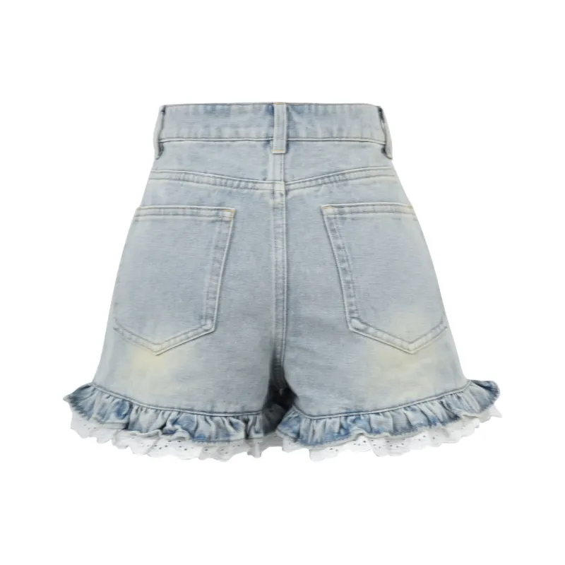 SNBL Denim Shorts Women's Blue-1
