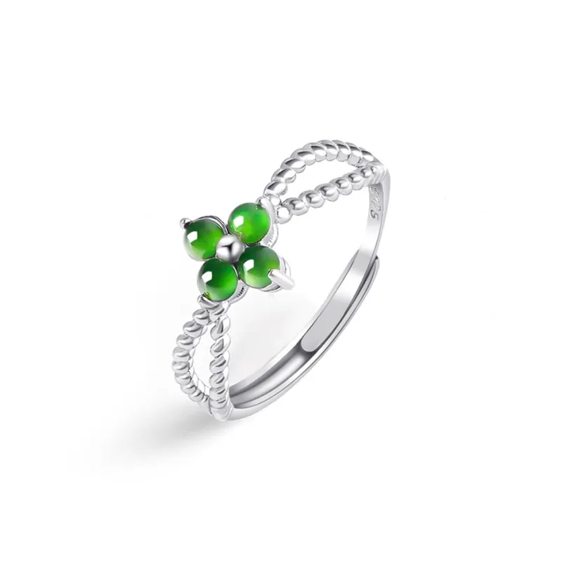Long Fu Glutinous Jade Jadeite Rings Women's-2