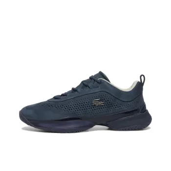 LACOSTE Anti Slip Wear Resistant Low Top Tennis Shoes Men's Marine Blue
