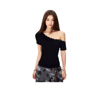 YINLEI T Shirts Women's Black