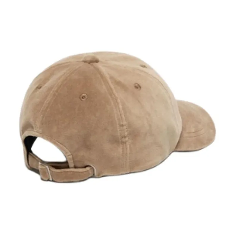 LACOSTE Cotton, Velvet Baseball Caps Women's Beige-1