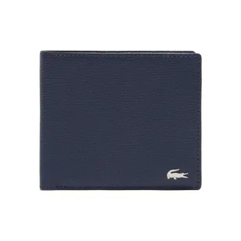 LACOSTE Cow Leather Wallet Men's Marine Blue