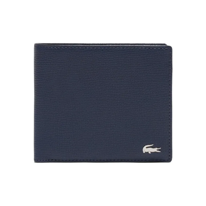 LACOSTE Cow Leather Wallet Men's Marine Blue-0