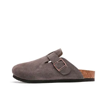 WEISHIBANGWEI Rubber Sole Closed Toe Slippers Unisex Umber