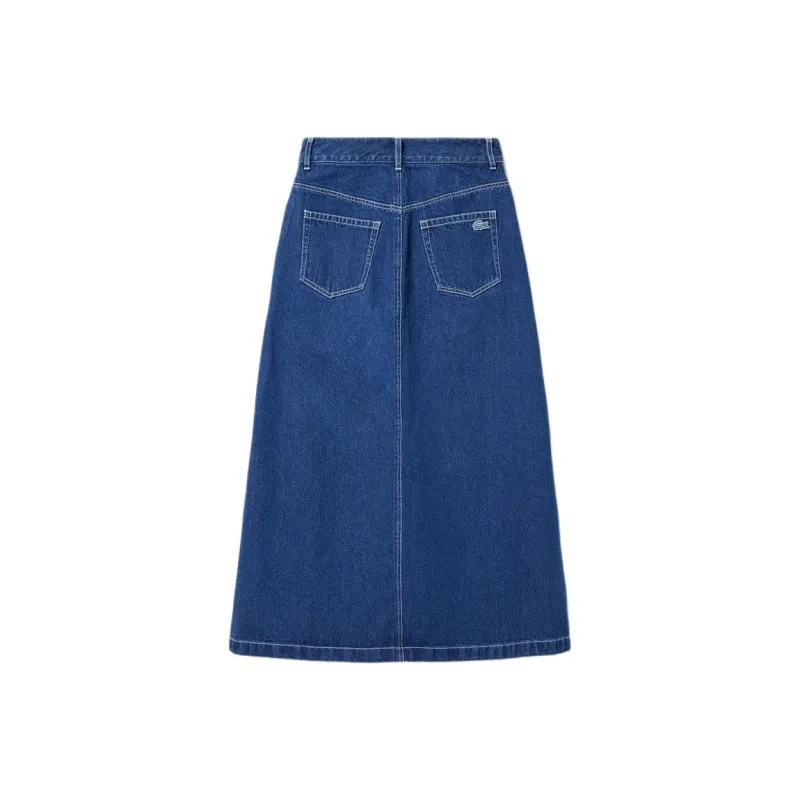 LACOSTE Denim Long Skirt Women's-1