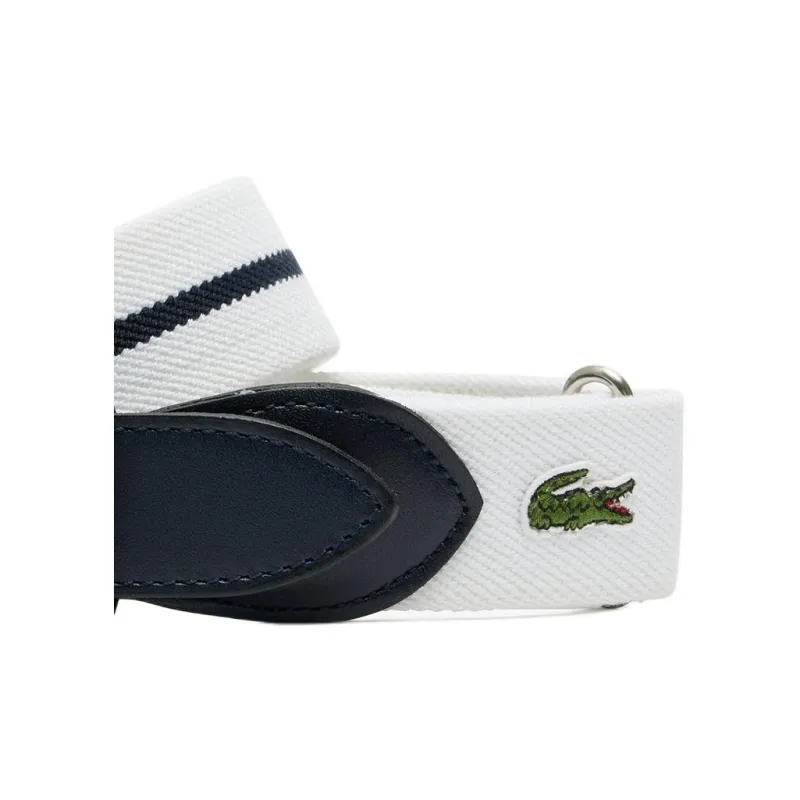 LACOSTE Cow Leather Belts Men's Marine Blue Width 3CM-1