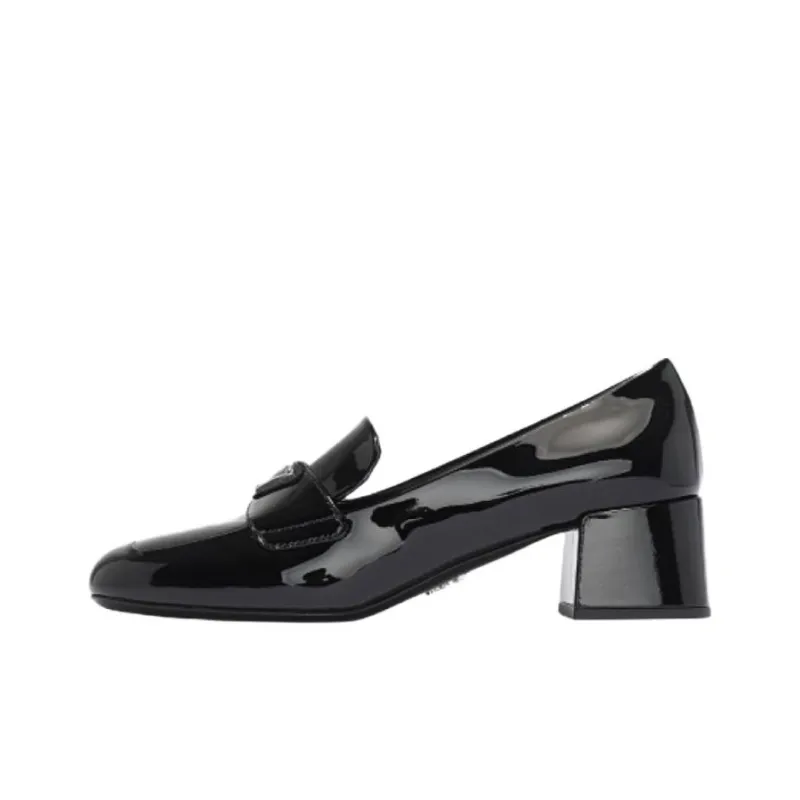 PRADA Chunky Heel High Heels 4.5cm Women's Black-0