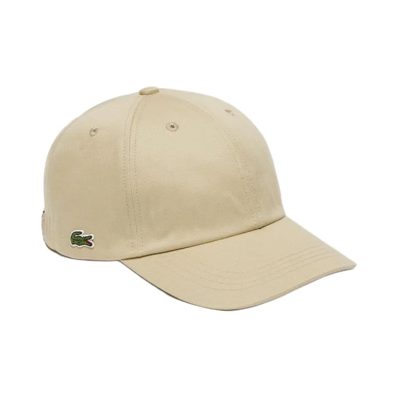 LACOSTE Cotton Twill Baseball Caps Men's Beige-1