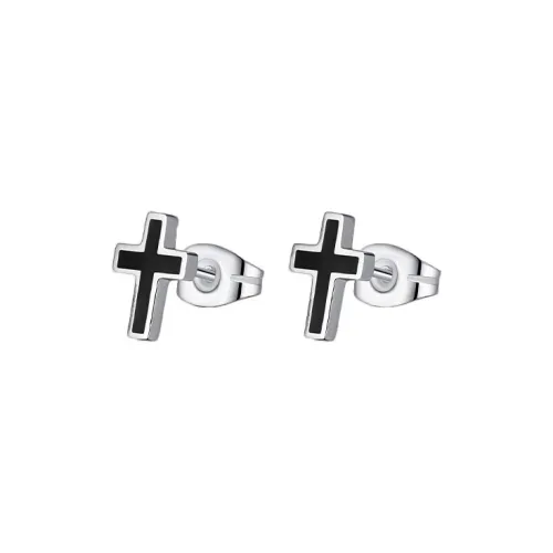 JKEM Titanium Steel Stud Earrings Unisex