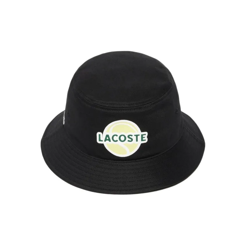 LACOSTE Cotton, Twill, Rubber Bucket Hats Women's Black-2