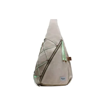 Lululemon Nylon Crossbody Bag Unisex Oak Brown/Mocha/Lime Yellow Green