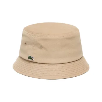 LACOSTE Cotton, Corduroy, Wool Bucket Hats Men's Beige