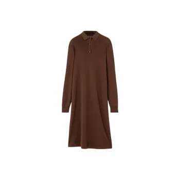 Loro Piana SS25 Long Sleeved Dress Women's Raisin Brown