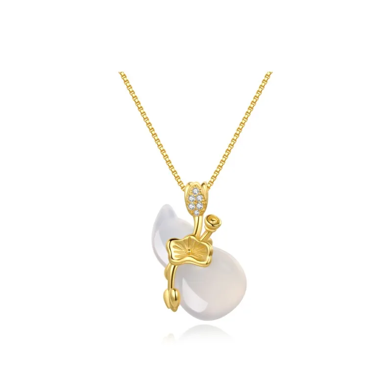 LANMUYINNUO Natural Chalcedony Necklaces Women's-0