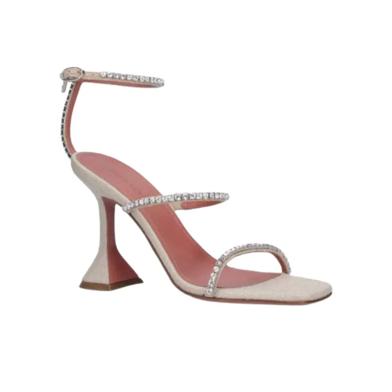 AMINA MUADDI Gilda One Strap Sandals Women's Beige-3