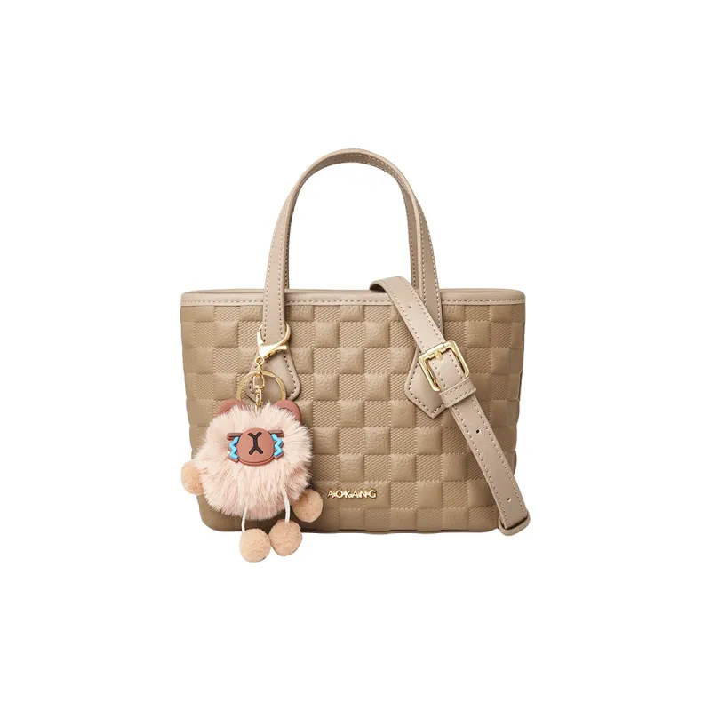 AOKANG Top Grain Cow Leather Basket Bag, Handbag, Shoulder Bag, Crossbody Bag Regular Women's Multicolor-6