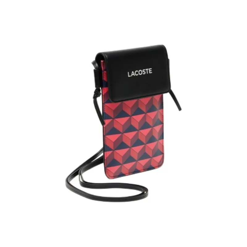 LACOSTE PU Cell Phone Pouch Women's Red-1