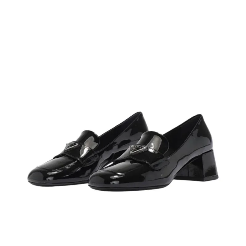 PRADA Chunky Heel High Heels 4.5cm Women's Black-2