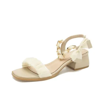 City Camel One Strap Sandals Women's Apricot